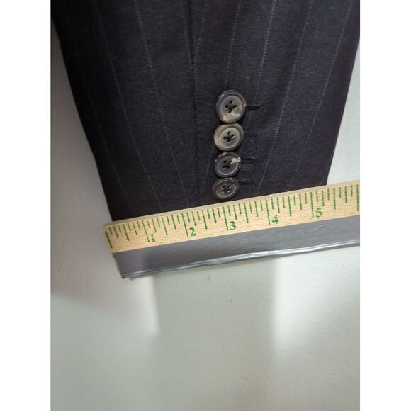 Whitcomb‎ & Shaftesbury Mens Bespoke Sport Coat Two Button Dark Gray Size 40R - Picture 9 of 10